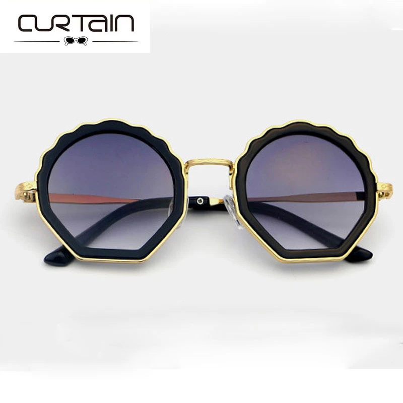 Gafas De Sol infantiles para niños y niñas, bonitas gafas De Sol con forma De concha marina Hawaiana para playa, De 4 a 10 años, redondas, Vintage, N344|Gafas de sol de -