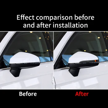 

Carbon Fiber Rearview Mirror Anti-rub Strips Anti-collision Protector Stickers For Audi A3 S3 2014- Car Accessories