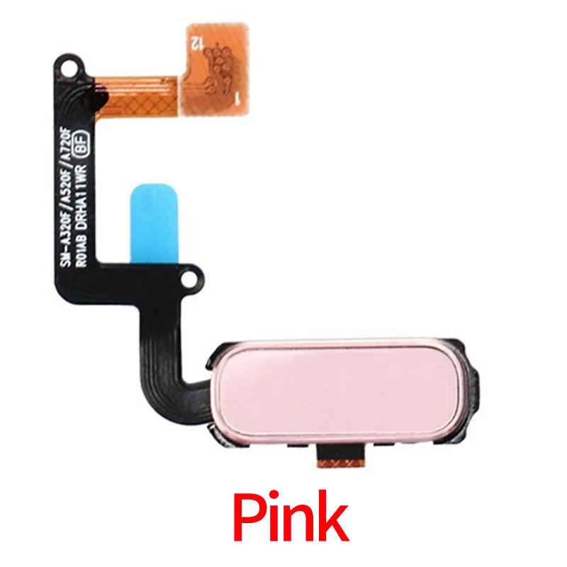 Pink Для Samsung Galaxy A3 A5 A7 A320 A520 A720 A320F A520F A720F за счет сканера отпечатков пальцев Сенсор Flex Home меню кнопка гибкий кабель - Цвет: Pink