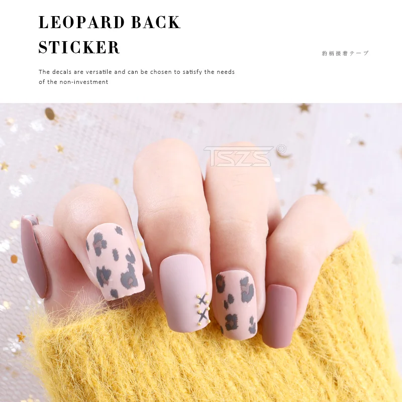 1 sheet/lot Autumn and winter nails leopard stickers three-dimensional Sexy Designs Women Slider Decalsnail decoration nail art