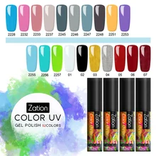 Zation 퓨어 컬러 젤 페인트 uv 네일 젤 담그기 52 색 반짝이 네일 아트 led 네일 젤 레인보우 페인팅 5ml 젤 네일 폴란드어(China)