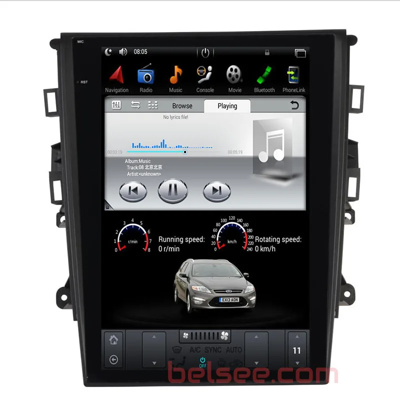Belsee 12,1 Tesla стиль экран Android 9,0 PX6 радио gps Навигация стерео для Ford Mondeo Fusion MK5 2013