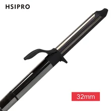 HSIPRO 32 мм Диаметр бигуди для укладки волос волны нано керамическое глазурное покрытие светодиодный дисплей Температура регулируемая