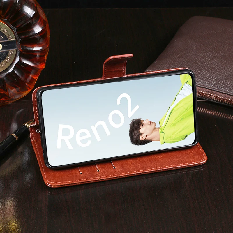 Для OPPO Reno2 чехол-Бумажник Флип Бизнес-Стенд кожаный чехол для телефона Fundas для OPPO Reno2 Reno 2 Чехол Капа аксессуары