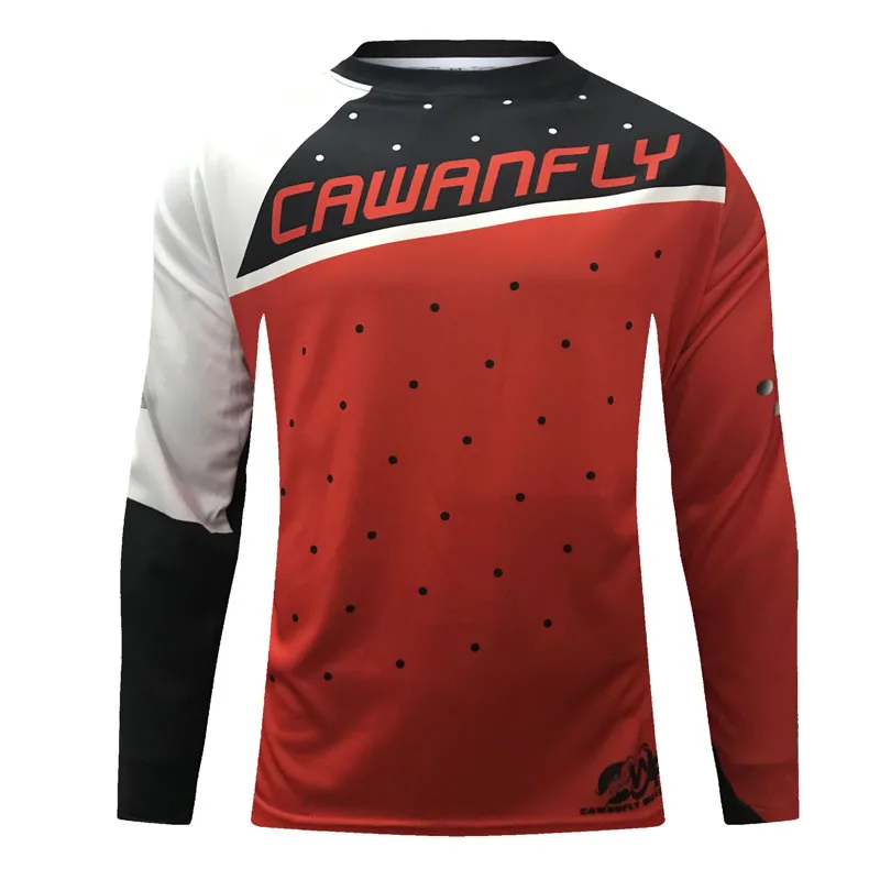 Зеленый CWF мотокросса Джерси Майо ciclismo hombre dh Горные Джерси внедорожные горные с длинным рукавом mtb Джерси гонки mx Джерси - Цвет: Зеленый