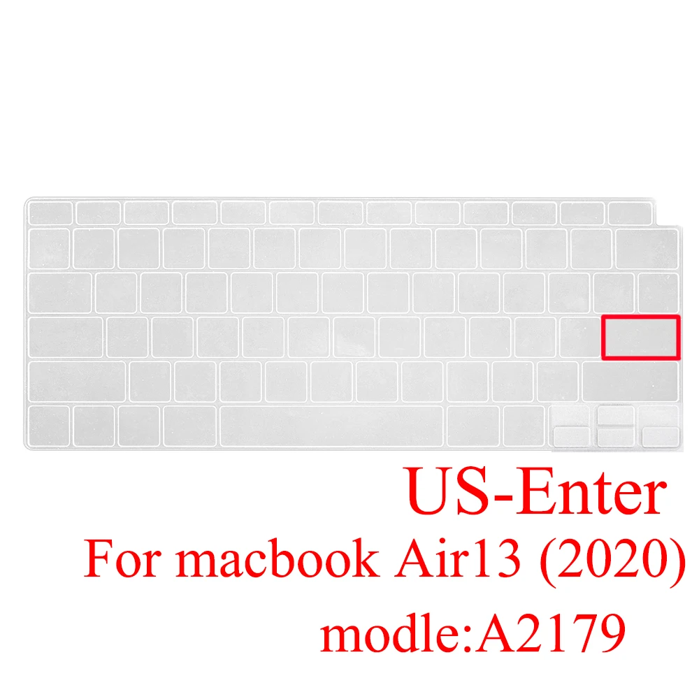 SDYIGOE custodia per tastiera in silicone a colori per Laptop spagnolo per Macbook Air13 A2179 custodia protettiva per tastiera in pellicola protettiva per Apple Air13 2020