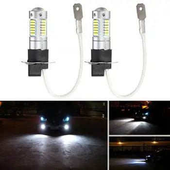 

Car led bar H3 W5W 6500K White 25W 4014 Chips 30 SMD High Power LED Fog Light Headlight Lamps Bulb Lens DC 12V