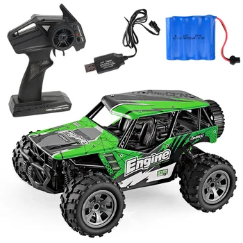 

1:24 RC Car High Speed Truck Off-road Car Rc Buggy Drift Machine Remote Control Cars for Boy Children's Toys Gift Green Color