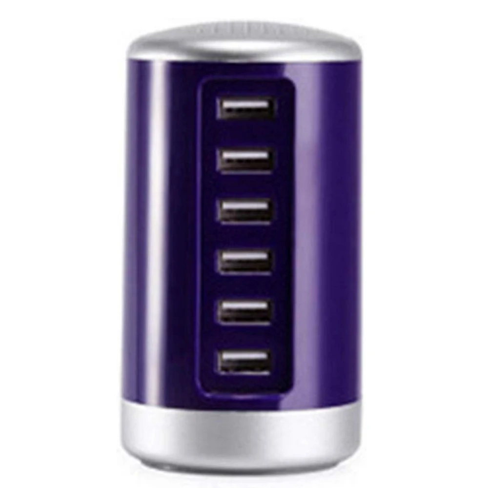 6 портов Быстрая зарядка USB портативное зарядное устройство анти-капля адаптер питания вилка