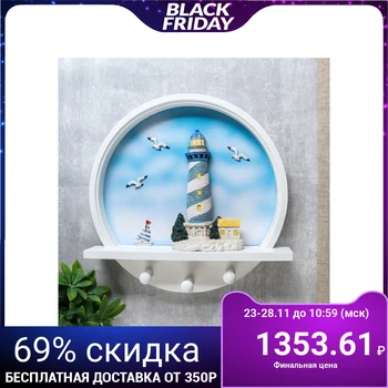 

Hooks decorative tree Gulls have Lighthouse "32 х32х6,5 cm 4762563