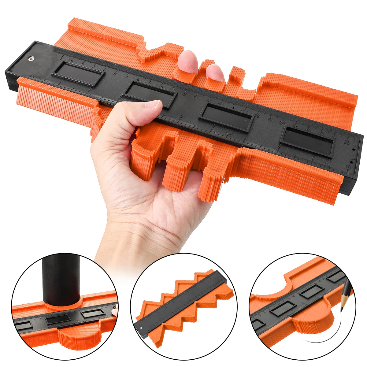 

Contour measuring device Shape Gauge Duplicator Profile Duplication Gauge Template Plastic Contour Duplicator Measuring Tool