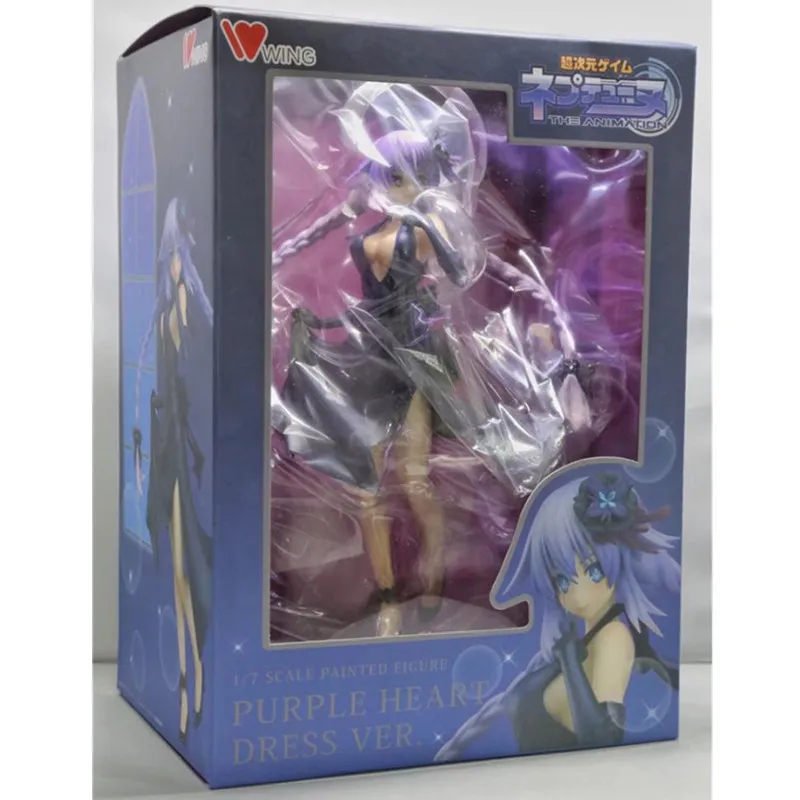 Аниме Нептун Hyperdimension Neptunia ПВХ фигурка маленькая лоли фиолетовое сердце фигура аниме Модель Коллекция игрушек A219