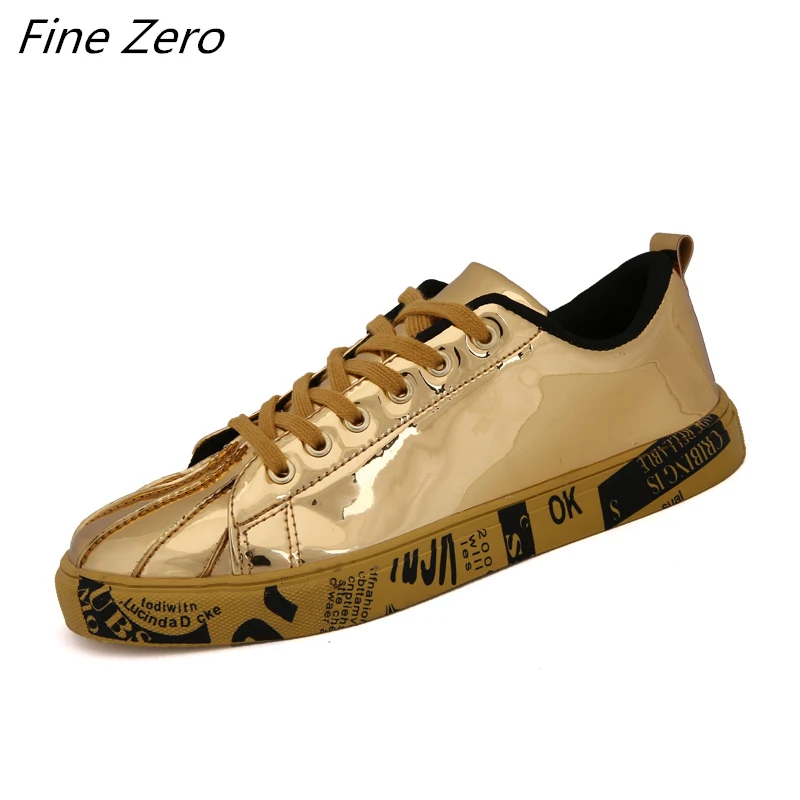 Новинка; удобные кроссовки для пары; женская и Детская уличная повседневная обувь; мужская уличная спортивная обувь; Мужская обувь для скейтбординга - Цвет: Gold 03