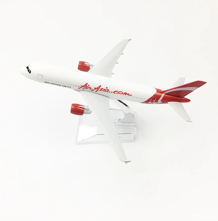 1/400 металлическое ведро самолет воздушная Азия Airbus A320 самолет модель мини-авиалиний для коллекции детский подарок