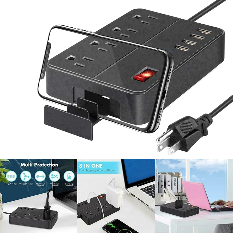 Сетевой удлинитель, сетевой фильтр, портативный США с 4 портами usb для дома DTT88