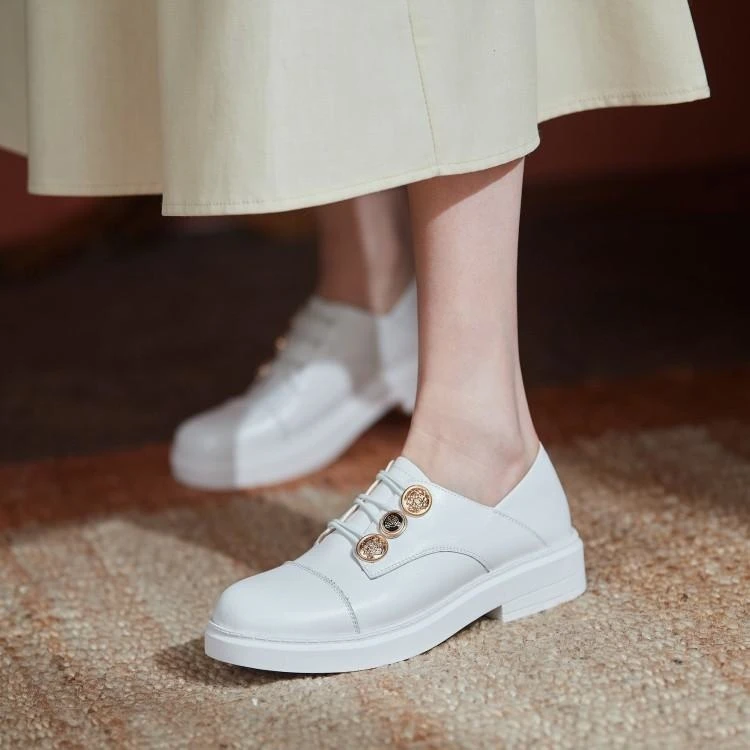 Zapatos coreanos versátiles de estilo de hadas para mujer, zapatillas de un  pie de guisante, suela de cuero con hebilla para insignia de Color sólido,  novedad de 2021|Zapatos de tacón de mujer| -