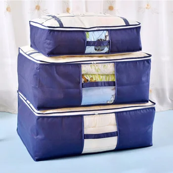 

Zipper Quilt Storage Bag Large-capacity Clothing Finishing Bag Quilt Dust-proof Storage Bag Moisture-proof Wardrobe Storage Bag