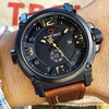 NAVIFORCE-relojes para hombre, de cuero, analógico, de cuarzo, militar, deportivo, resistente al agua ► Foto 2/6