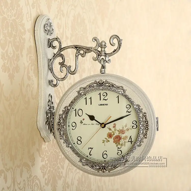 

Outdoor Double Sided Wall Clock Electronic Modern Design Nordic Europe Style Wall Clock Living Room Orologio Parete Home Decor