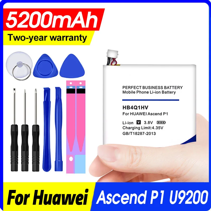 

Аккумулятор 5200 мАч Hb4q1hv Hb4q1 Hb4q1h 2500 мАч для Huawei Ascend P1 U9200 T9200 U9500