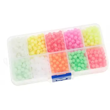 

Fishing Beads Glow In The Dark 1000 Pcs 4mm Plastic Round Luminous Beads For Floating Lures Fishing Rigs Bait Beads