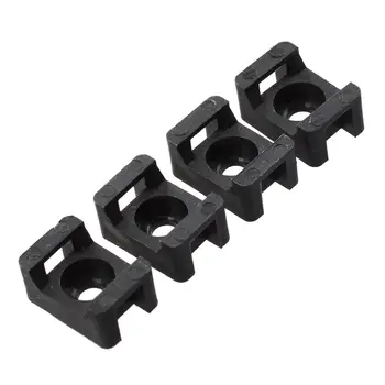 

Universal 100Pcs Black 4.5mm Width Cable Tie Saddle Type Mount Base Wire Holder Cable Tie Mount Saddle