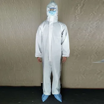 

Disposable Protection Gown Dust Spray Suit Siamese Non-woven Dust-proof Anti Splash Clothing Safely Protection Clothes In Stock