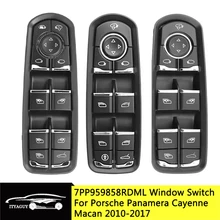 7pp959858aedml 7pp959858rdml 7pp959858mdml frente botão de interruptor da janela de energia esquerda para porsche-cayenne macan panamera 2011-2017