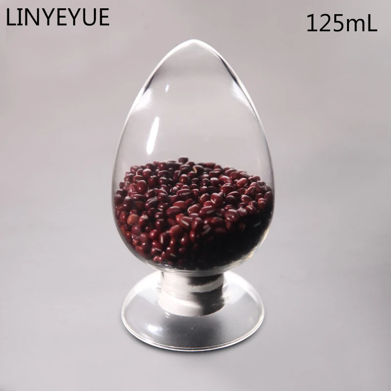 LINYEYUE 125 мл стеклянная бутылка для образцов с крышкой флакон коническая