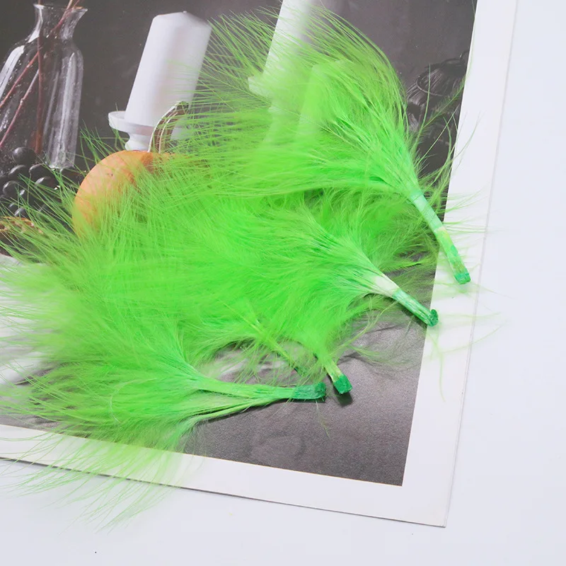 8-12cm Colored Plumas Natural Turkey Marabou Feather Fluffy Plume Wedding Dress Party DIY Decorations Handicraft Accessories