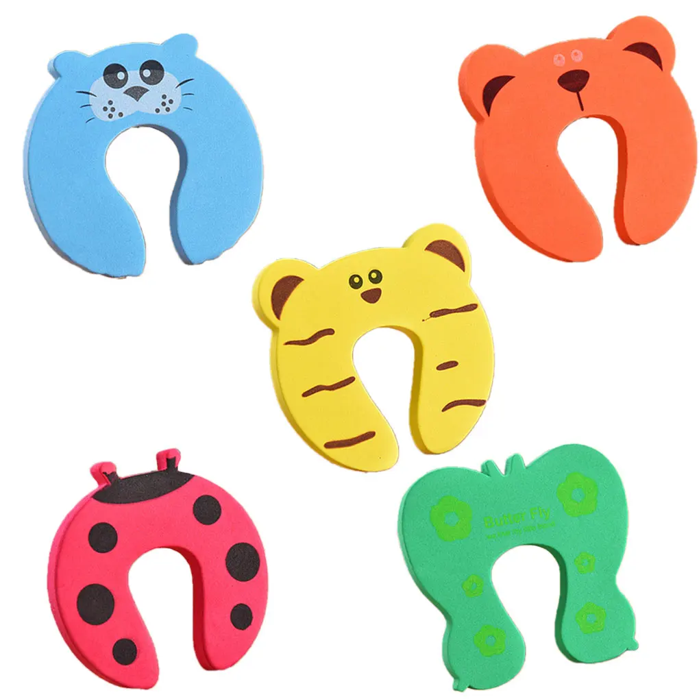 Door-Stop-Cushion Animal Children Safety Security-Stopper Baby Cartoon Hand-Pinch-Guard-Set