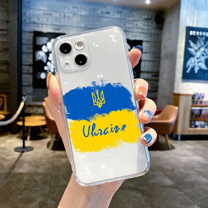 13 pro max case Ukraine Phone Case For iphone 13 12 11 8 7 plus mini x xs xr pro max Transparent soft iphone 13 pro phone case