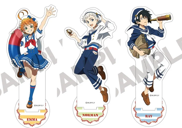 2021 Anime The Promised Neverland Emma Norman Ray Figure Character Decor  Student Cosplay Stand Model Plate Cartoon Desktop Toy - Costumes Badge -  AliExpress