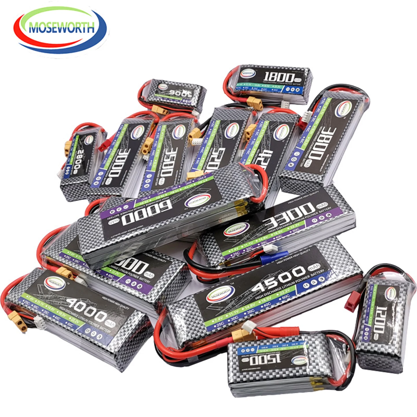 Big Sale 2S 3S 4S 6S 1300 1800 2200 3300 4000 12000 16000mAh RC Toys LiPo Battery For RC Helicopter Quadcopter Car Boat Drone 2