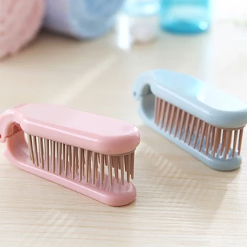 

Portable Travel Plastic Curling Comb Foldable Multi-function Thickening Straight Hair and Curly Hair Dual-Use Comb