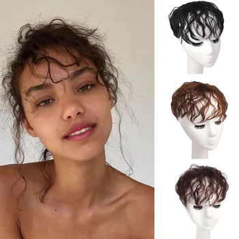 

DIANQI Fashion Synthetic Hair Wig Natural Topper Hair Top Hair Piece Female Short Curly Hair 7*10cm“Clip Closure Hair