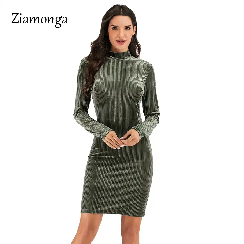 velvet high neck scrunched bodycon dress
