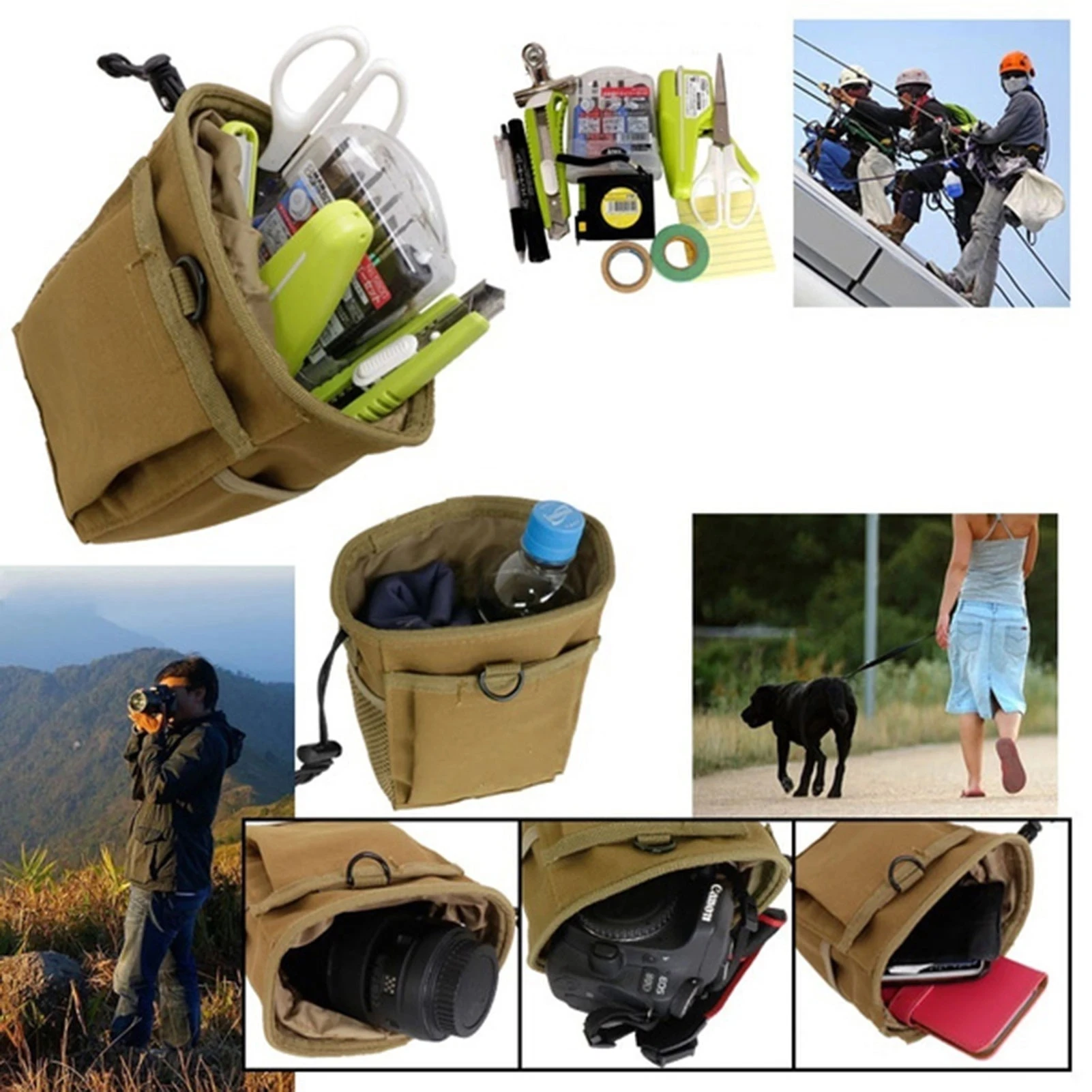 Outdoor Molle Tactical Bag Outdoor Military Waist Fanny Pack Mobile Phone Pouch Belt Waist Bag Gear Bag Gadget backpacks 2