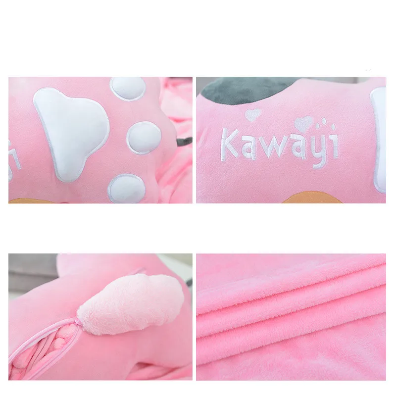 Kawaii Кошачий коготь 2 в 1 подстилка-Подушка Диван стеганое одеяло с функцией кондиционирования воздуха Автомобильная подушка офисная Подушка для сна складное дорожное одеяло