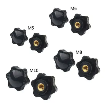 

10PCS M5 M6 M8 M10 Plum Hand Tighten Nuts Handle Thread Star Mechanical Thumb Nut Manual Clamping Knob High Quality and New
