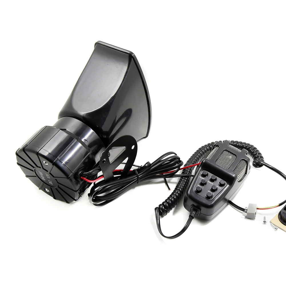 DC12V 110dB автомобильный мегафон 5 тон сигнал тревоги громкий динамик пожарная сигнализация скорой помощи проблесковая полицейская сирена пластиковый материал