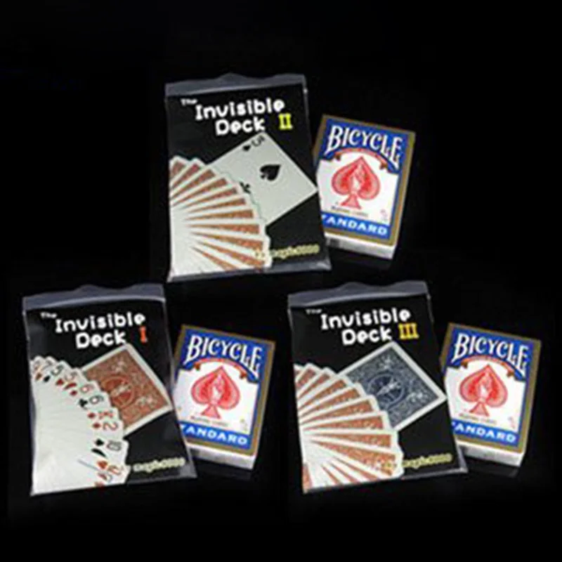 The Invisible Deck Version 1 or 3 Amazing Magic Cards Close Up Street Magic Tricks Magic Props Mentalism Comedy Toy dove from scroll painting magic tricks comedy stage street magia dove appearing magie mentalism illusion gimmick props magica