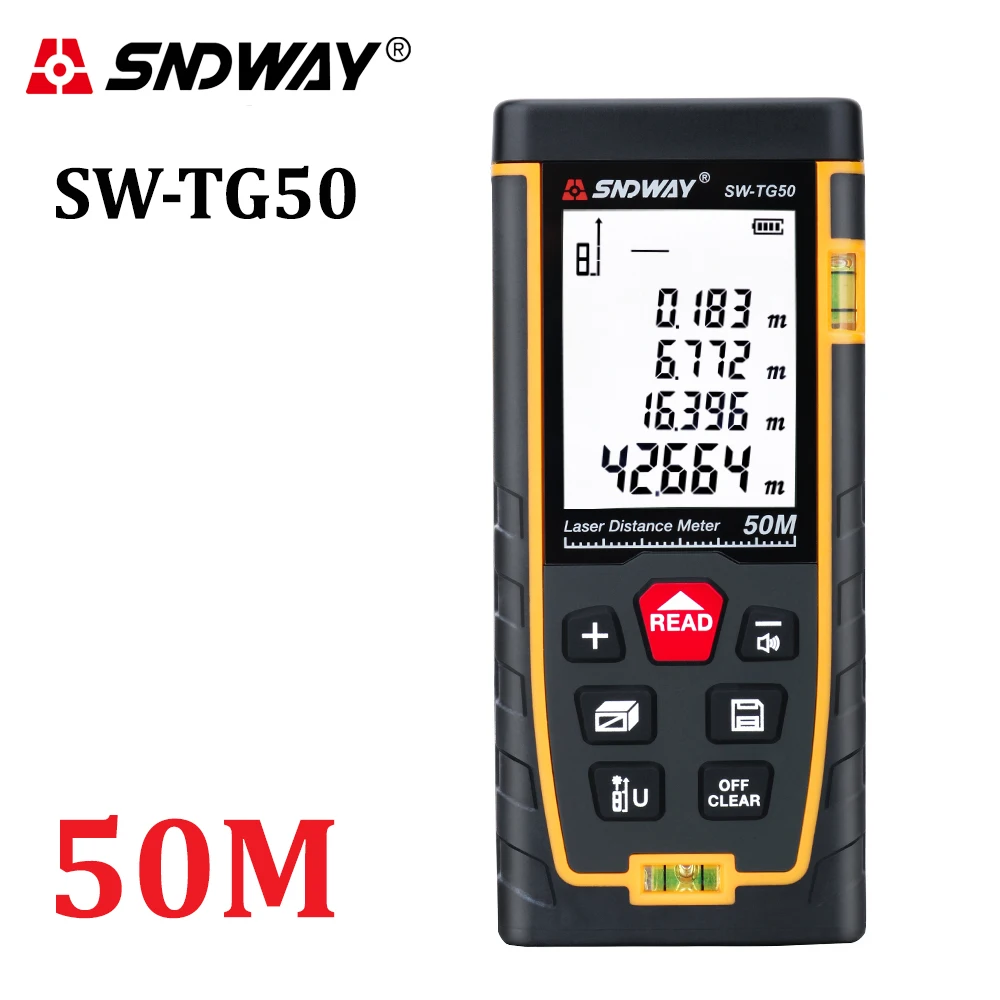 SNDWAY Digital Laser rangefinder distance meter ruler 40M 50M 60M 70M 80M 100M 120M trena finder tape range finder tester Tool SNDWAY Digital Laser rangefinder distance meter ruler 40M 50M 60M 70M 80M 100M 120M trena finder tape range finder tester Tool