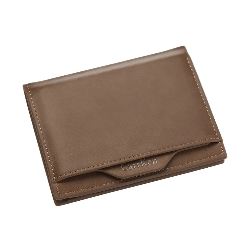 

Men's Short Wallet Simple Driver's License Bag Retro Gold Clip Snap Purse Wallet Women Men Wallets Boys Wallet Cartera Mujer
