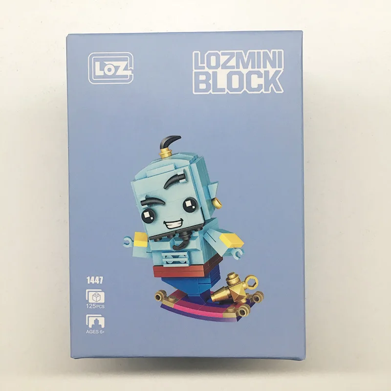 LOZ Blocks мини кукольные строительные блоки Аладдина, Джина brick Heads фигурка сборная DIY набор блоков игрушки 1447 1448