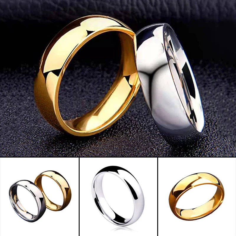 Зеркальные кольца из нержавеющей стали антиаллергенные устойчивые к коррозии