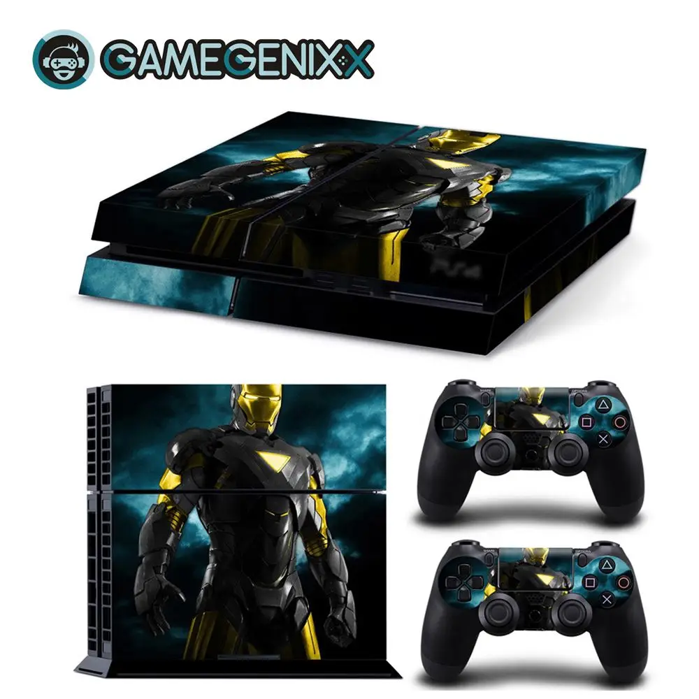 GAMEGENIXX Кожа Наклейка виниловая обложка для PS4 консоли и 2 контроллеров-Железный человек