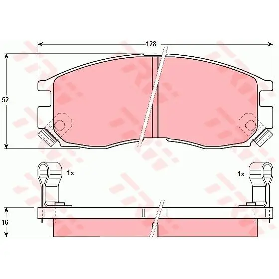 Колодки тормозные MITSUBISHI GALANT/LANCER 1.8-2.0 88-00 передни