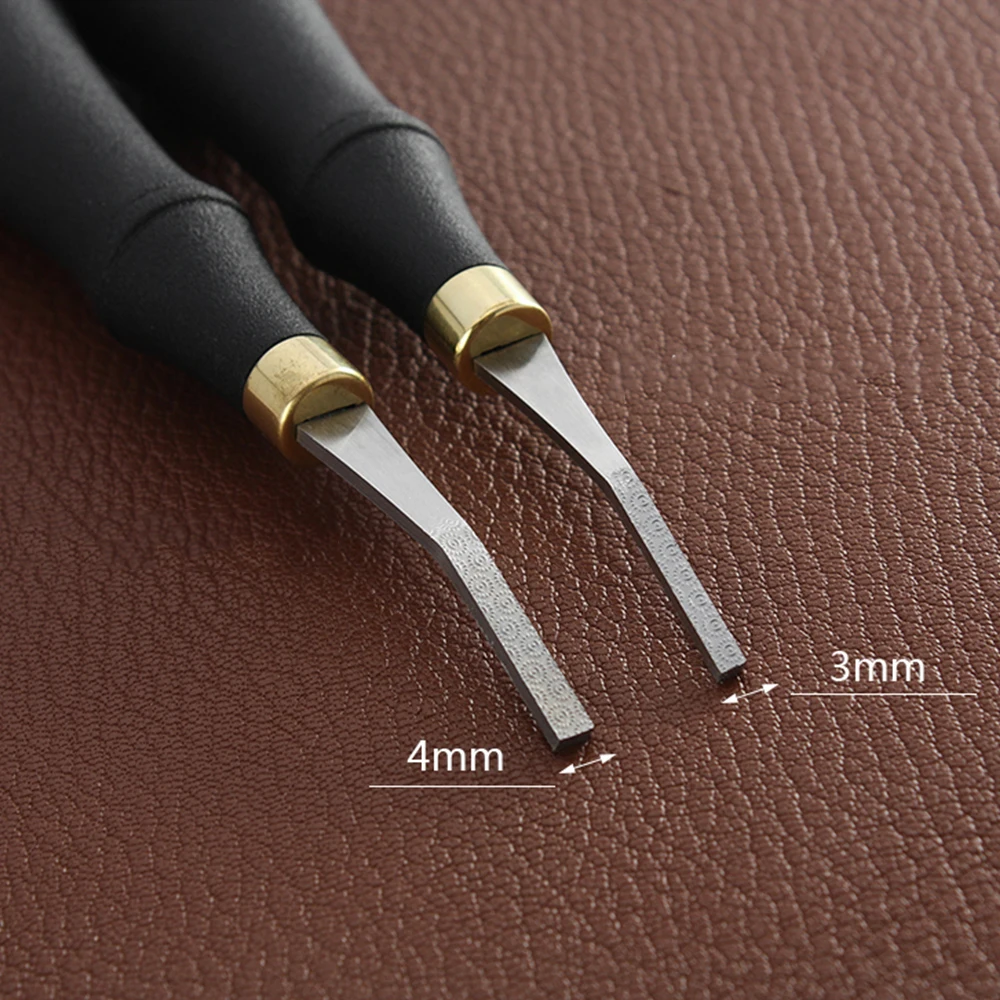 Leather Craft Tool Kit Leather Craft Tool Leather Craft Tools Leather Tools 1 Piece 3/4/5/10mm Injection Molding Handle Leather Edge Treatment Leather Surface Polishing Rough File Knife DIY Tool