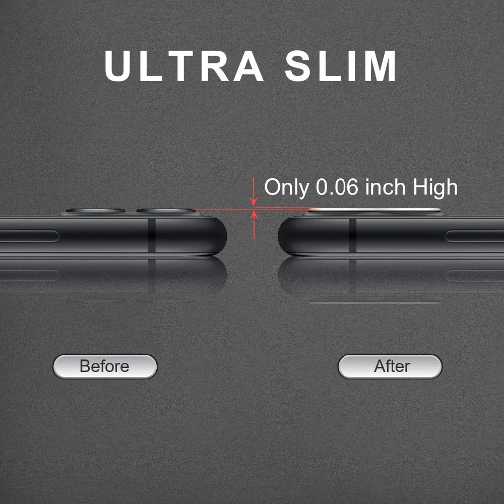 Camera lens Metal Frame + Tempered Glass Back Full Cover Ring For iPhone 11 Pro Max lens Protector Rear Protection Ring линзы (43)